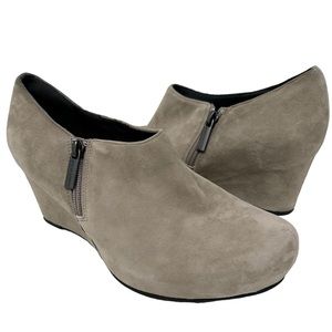 Sacha London Virgo Hidden Wedge Platform Ankle Booties Womens 8.5 Tan Suede